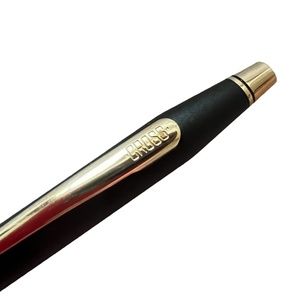 Cross ball point pen - black matte with gold trim / BLACK INK